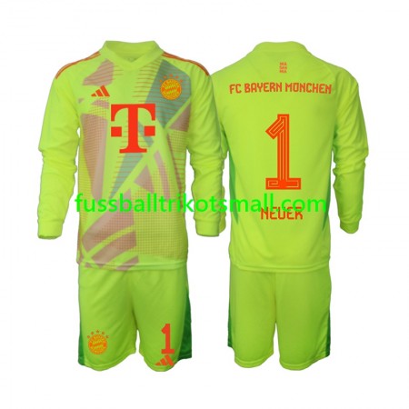 Fußballtrikots Bayern München Manuel Neuer 1 Torwart Kinder 2024-2025 Langarm Heimtrikotsatz kaufen